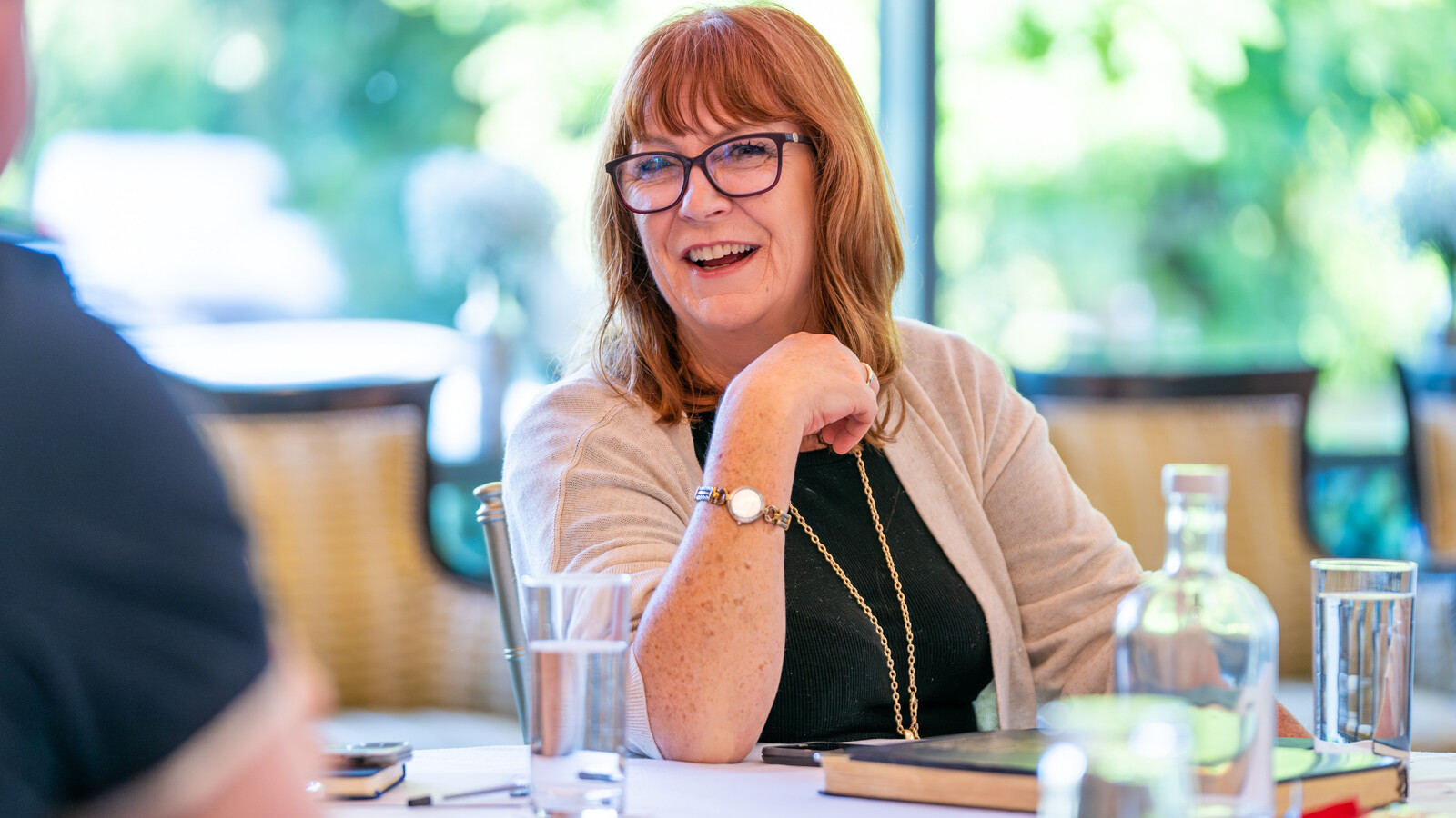 Corporate event interaction showing engagement